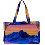 Outrun-vaporwave-hd-wallpaper-preview Canvas Work Bag