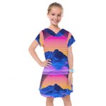 Outrun-vaporwave-hd-wallpaper-preview Kids  Drop Waist Dress