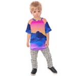 Outrun-vaporwave-hd-wallpaper-preview Kids  Raglan Tee