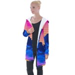 Outrun-vaporwave-hd-wallpaper-preview Longline Hooded Cardigan