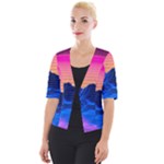 Outrun-vaporwave-hd-wallpaper-preview Cropped Button Cardigan