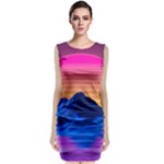 Outrun-vaporwave-hd-wallpaper-preview Sleeveless Velvet Midi Dress