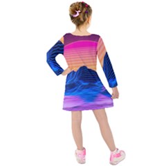 Kids  Long Sleeve Velvet Dress 