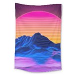 Outrun-vaporwave-hd-wallpaper-preview Large Tapestry