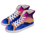 Outrun-vaporwave-hd-wallpaper-preview Men s Hi-Top Skate Sneakers
