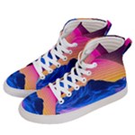 Outrun-vaporwave-hd-wallpaper-preview Women s Hi-Top Skate Sneakers