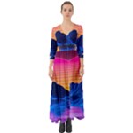 Outrun-vaporwave-hd-wallpaper-preview Button Up Boho Maxi Dress