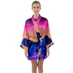 Outrun-vaporwave-hd-wallpaper-preview Long Sleeve Satin Kimono
