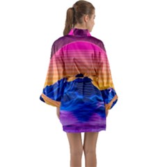 Long Sleeve Satin Kimono 