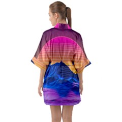 Half Sleeve Satin Kimono  