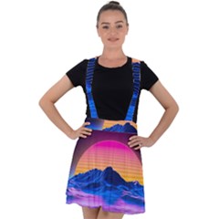 Velvet Suspender Skater Skirt 