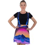 Outrun-vaporwave-hd-wallpaper-preview Velvet Suspender Skater Skirt