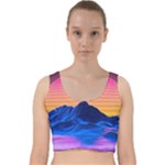 Outrun-vaporwave-hd-wallpaper-preview Velvet Racer Back Crop Top