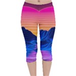 Outrun-vaporwave-hd-wallpaper-preview Velvet Capri Leggings 