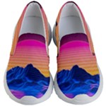 Outrun-vaporwave-hd-wallpaper-preview Kids Lightweight Slip Ons