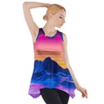 Outrun-vaporwave-hd-wallpaper-preview Side Drop Tank Tunic