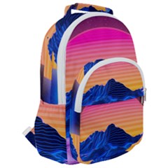 Rounded Multi Pocket Backpack 