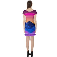 Short Sleeve Skater Dress Back Short Sleeve Skater Dress Back