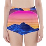 Outrun-vaporwave-hd-wallpaper-preview High-Waisted Bikini Bottoms