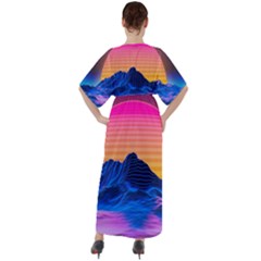 V-Neck Boho Style Maxi Dress 