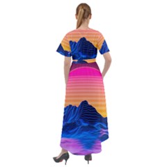 Front Wrap High Low Dress 