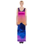 Outrun-vaporwave-hd-wallpaper-preview Thigh Split Maxi Dress