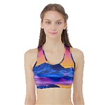Outrun-vaporwave-hd-wallpaper-preview Sports Bra with Border