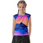 Outrun-vaporwave-hd-wallpaper-preview Kids  Raglan Cap Sleeve Tee