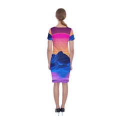 Classic Short Sleeve Midi Dress Back Classic Short Sleeve Midi Dress Back