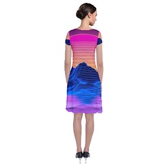 Short Sleeve Front Wrap Dress 