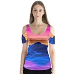 Outrun-vaporwave-hd-wallpaper-preview Butterfly Sleeve Cutout Tee 