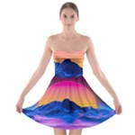 Outrun-vaporwave-hd-wallpaper-preview Strapless Bra Top Dress