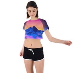 Tie Back Short Sleeve Crop T-Shirt 