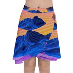 Chiffon Wrap Front Skirt 