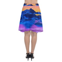 Chiffon Wrap Front Skirt 