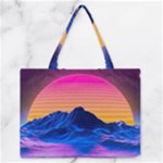 Outrun-vaporwave-hd-wallpaper-preview Zipper Medium Tote Bag