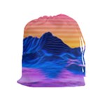 Outrun-vaporwave-hd-wallpaper-preview Drawstring Pouch (XL)