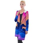 Outrun-vaporwave-hd-wallpaper-preview Hooded Pocket Cardigan