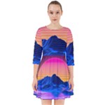 Outrun-vaporwave-hd-wallpaper-preview Smock Dress
