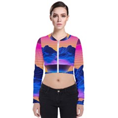 Long Sleeve Zip Up Bomber Jacket 