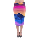 Outrun-vaporwave-hd-wallpaper-preview Midi Pencil Skirt