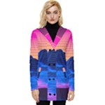 Outrun-vaporwave-hd-wallpaper-preview Button Up Hooded Coat 