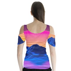 Butterfly Sleeve Cutout T-Shirt  