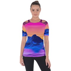 Shoulder Cut Out Short Sleeve Top 