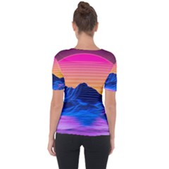 Shoulder Cut Out Short Sleeve Top 