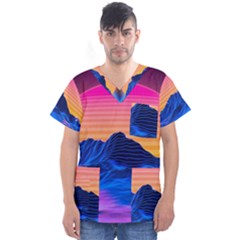 Men s V-Neck Scrub Top 