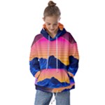 Outrun-vaporwave-hd-wallpaper-preview Kids  Oversized Hoodie