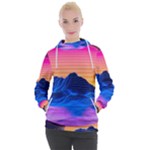 Outrun-vaporwave-hd-wallpaper-preview Women s Hooded Pullover