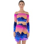 Outrun-vaporwave-hd-wallpaper-preview Off Shoulder Top with Skirt Set