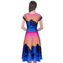 Cap Sleeve Wrap Front Dress 